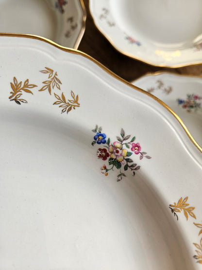 Assiettes creuses L’Amandinoise, petites fleurs