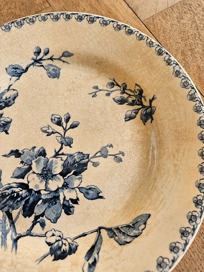 Assiette plate Gien, Fleurs Normandes