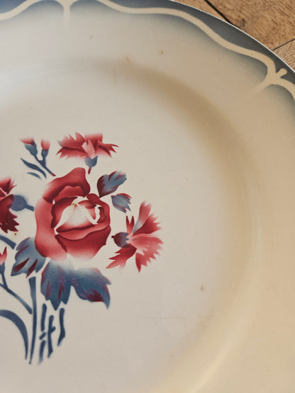 Assiettes plates rétro dépareillées, Digoin & Gien