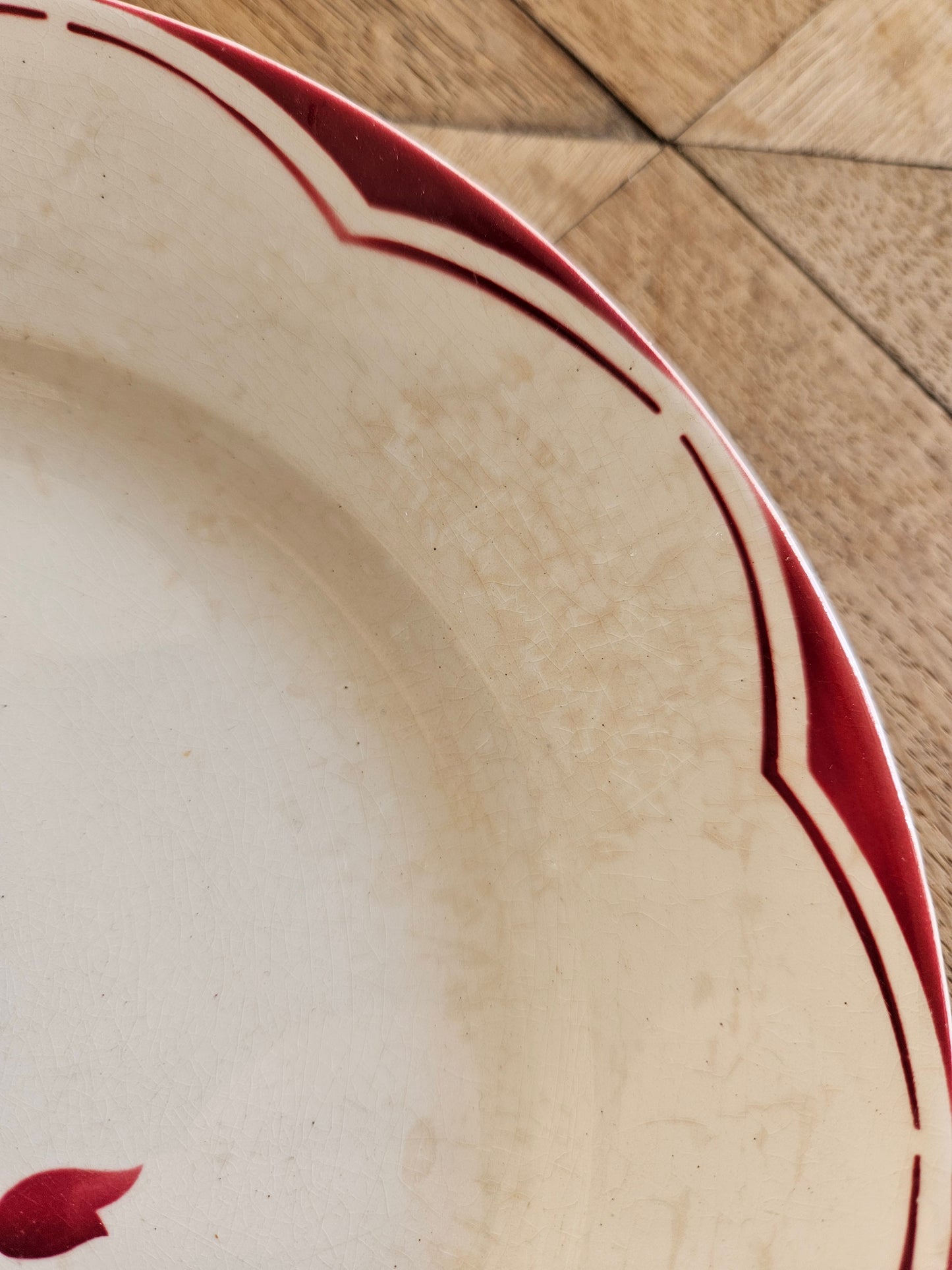 Assiettes plates rétro dépareillées, Digoin & Gien