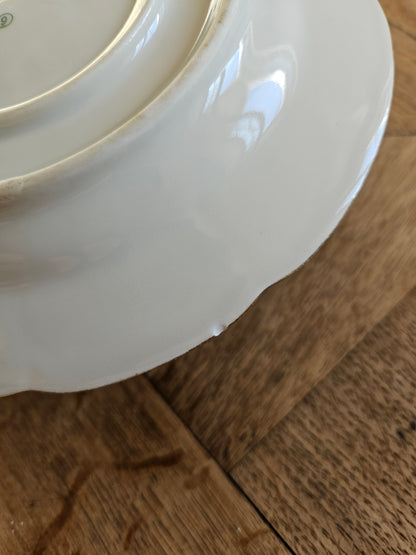 Saucière vintage en porcelaine, bouquets de fleurs