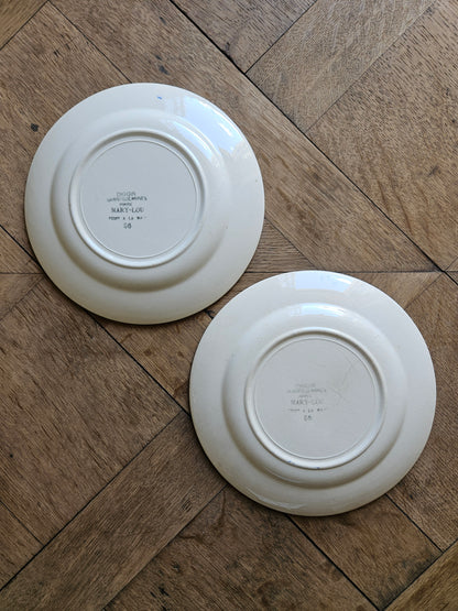 Assiettes à dessert Digoin, Mary-Lou