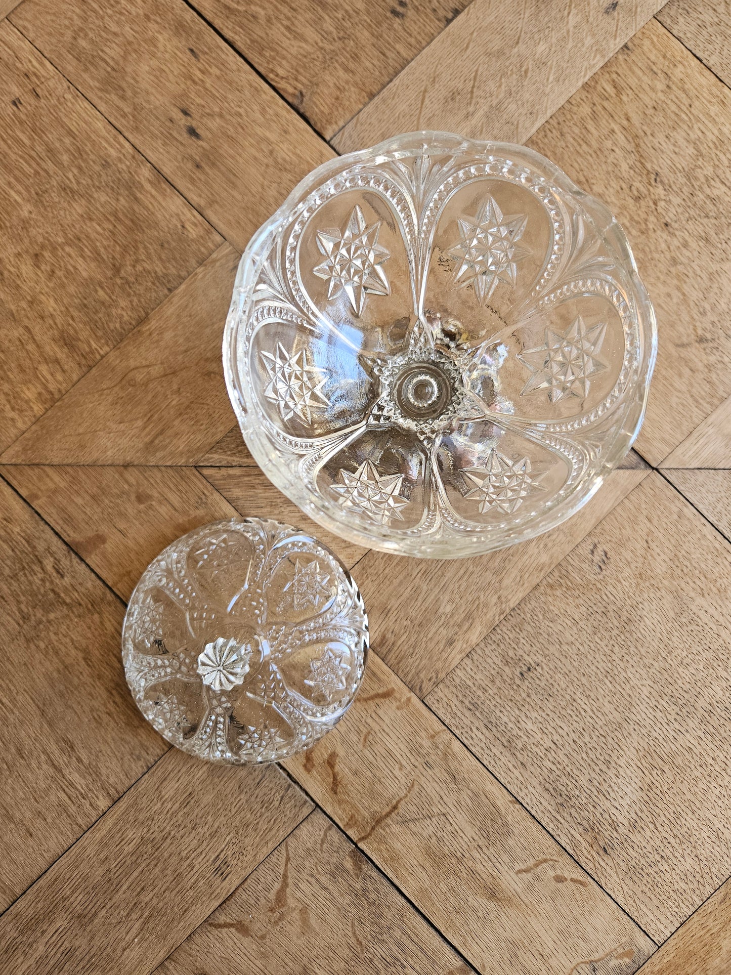 Bonbonnière vintage sur pied