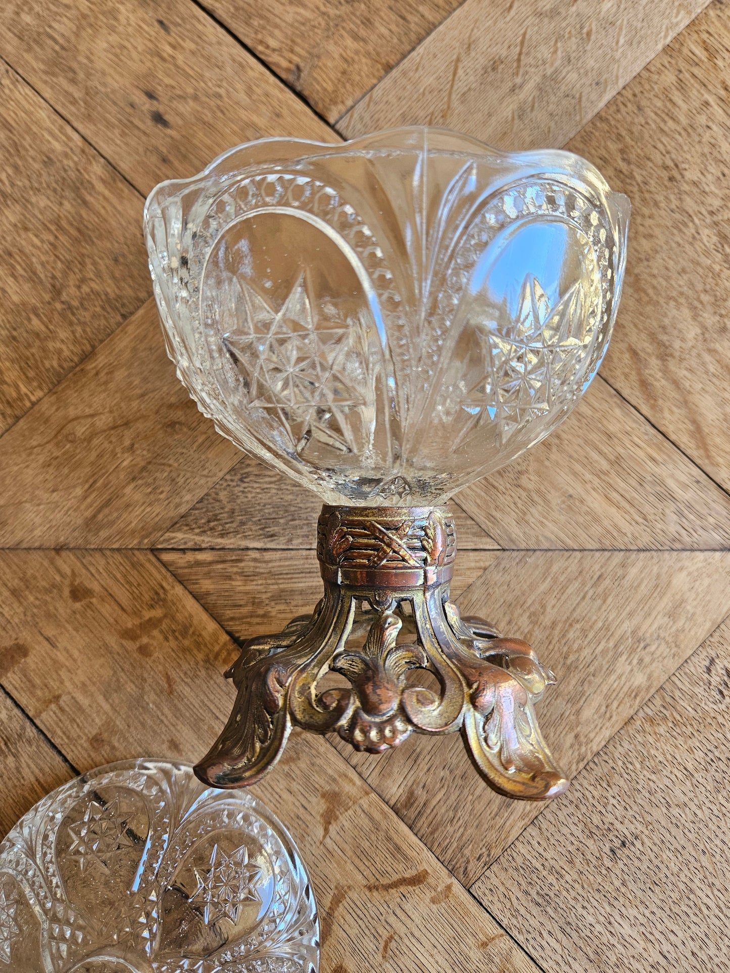 Bonbonnière vintage sur pied