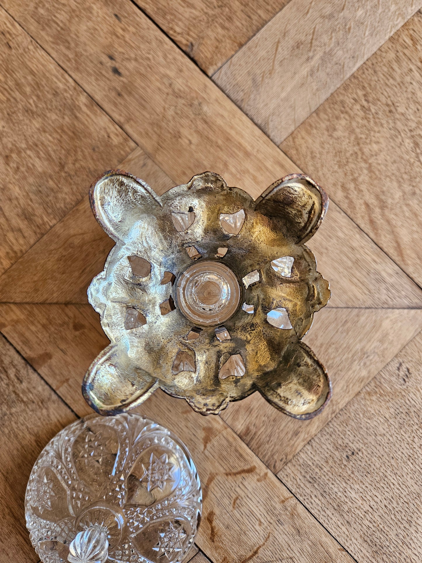 Bonbonnière vintage sur pied