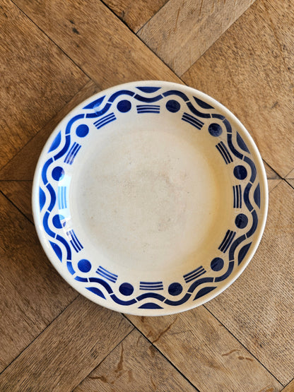 Assiette sur pied Badonviller, Azur
