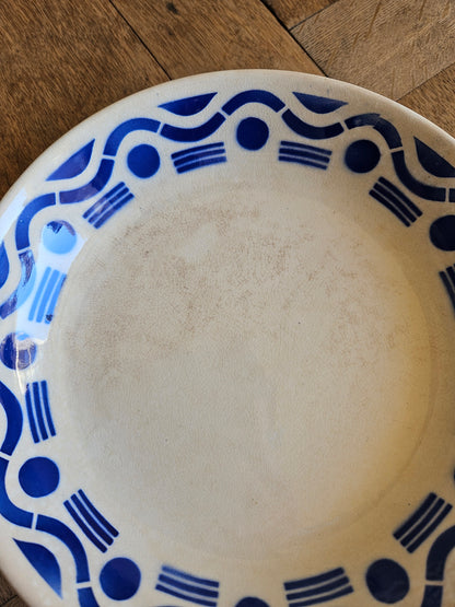Assiette sur pied Badonviller, Azur