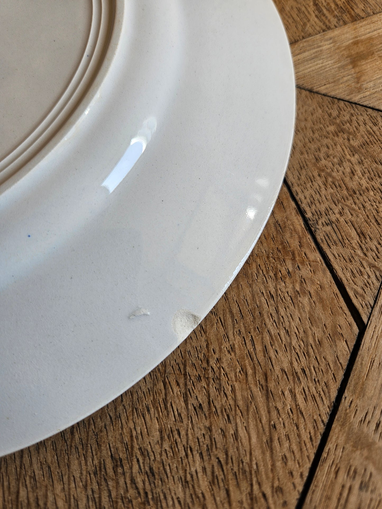 Assiettes plates Fenal Badonviller, décor basque