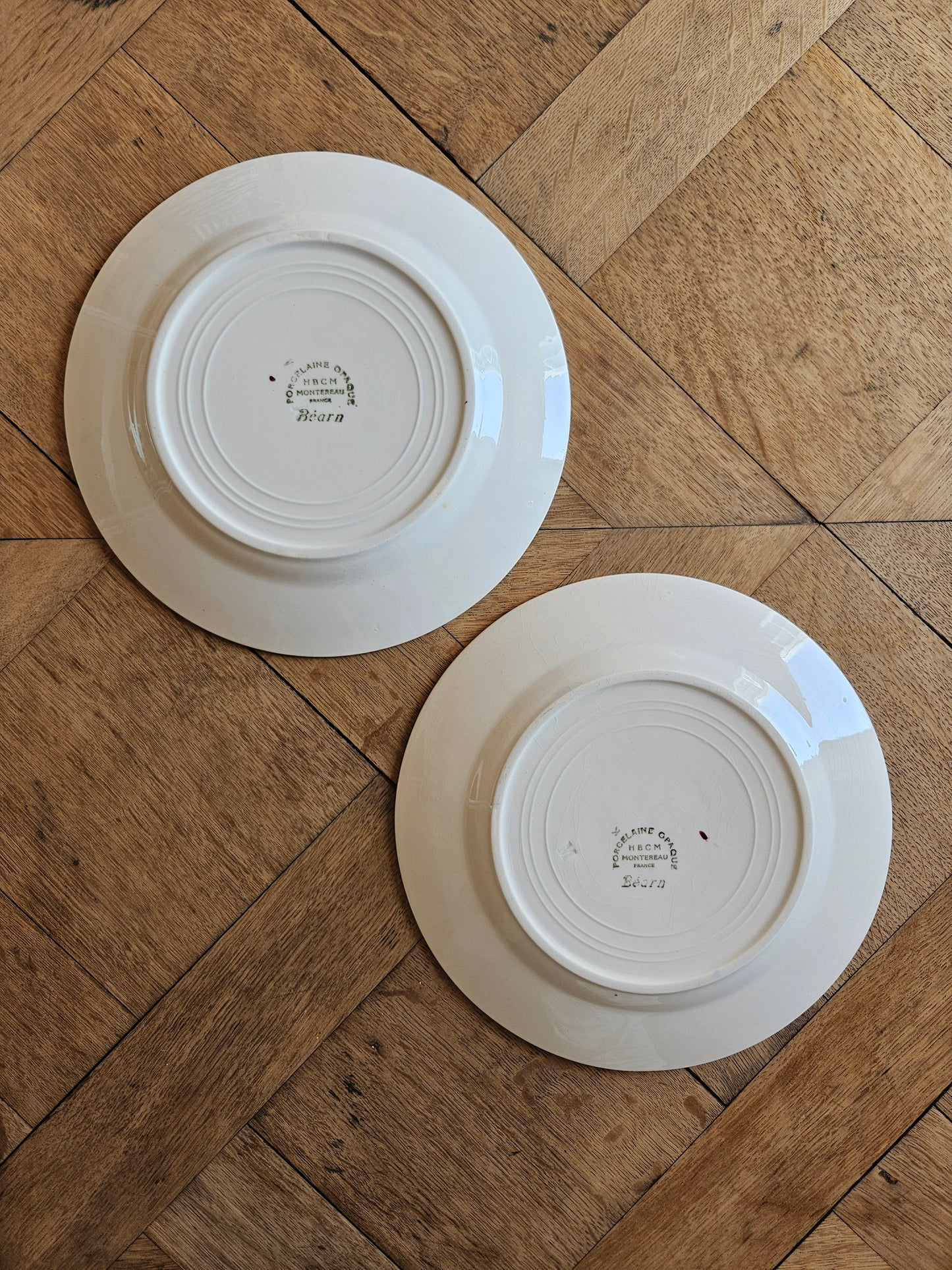 Assiettes plates HBCM, Béarn