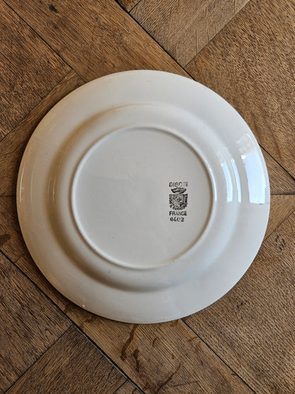 Assiette plate Digoin, décor basque