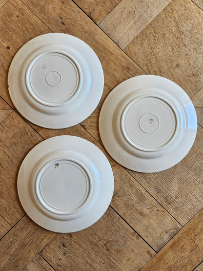 Assiettes à dessert Fenal Badonviller, décor basque