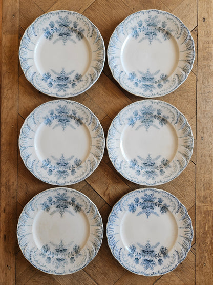 6 assiettes à dessert St Amand, Régence