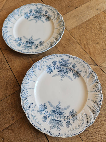 2 assiettes à dessert St Amand, Régence
