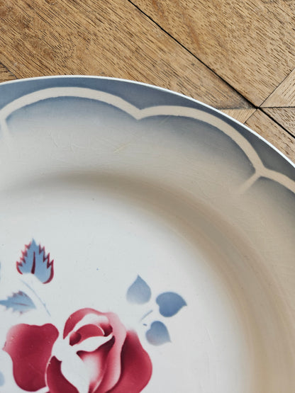Assiettes plates dépareillées Digoin