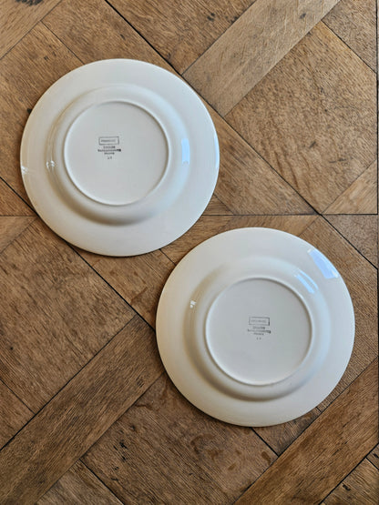 Assiettes plates dépareillées Digoin