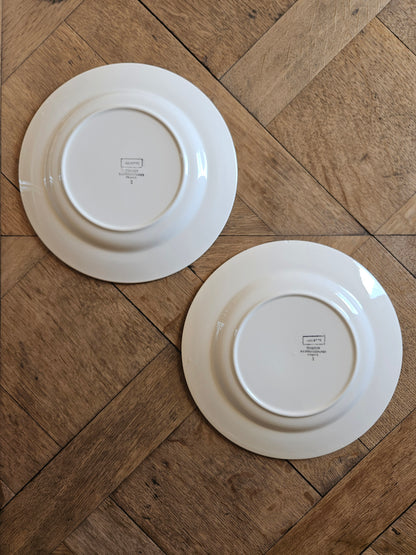 Assiettes plates dépareillées Digoin