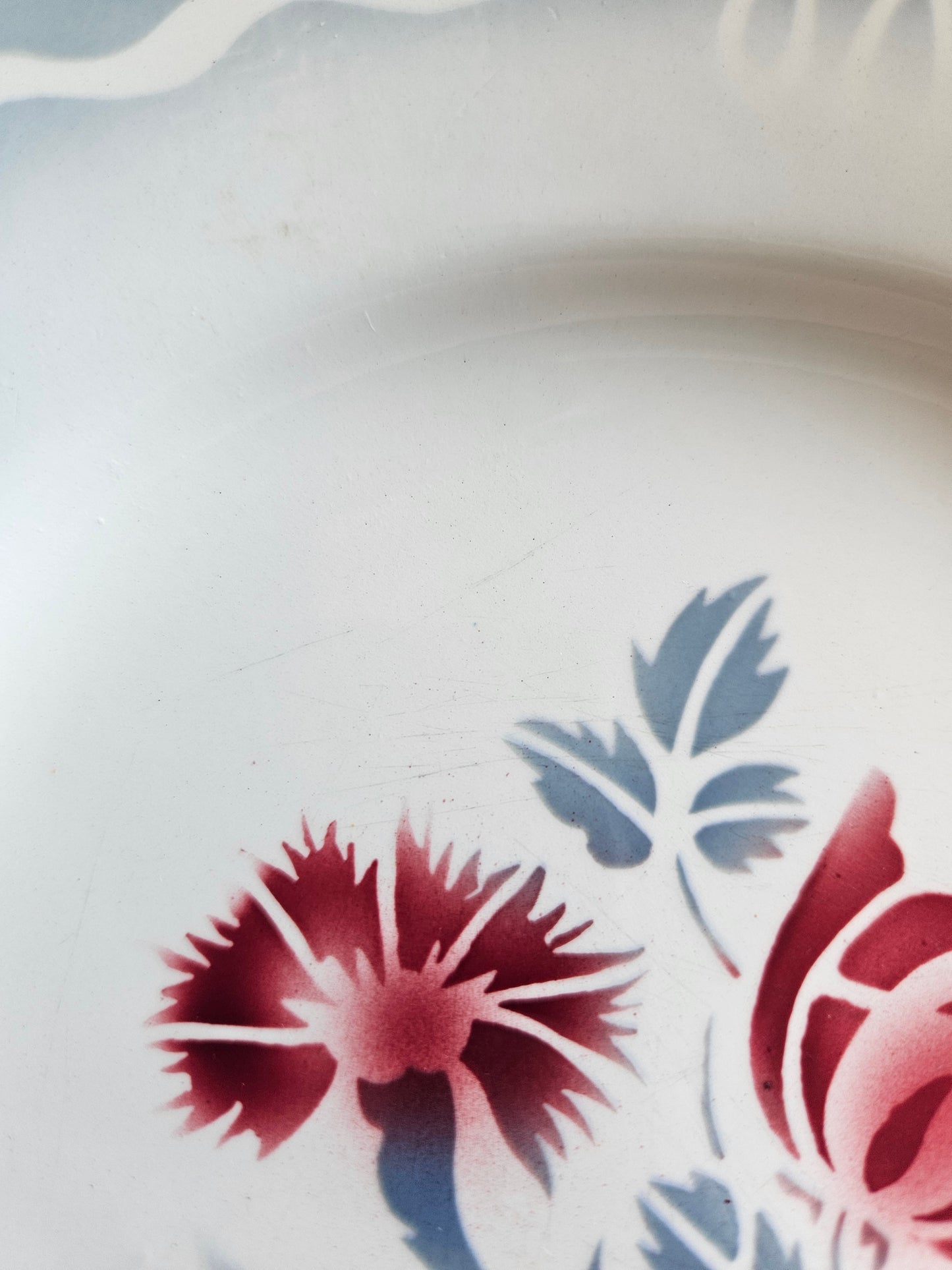 Assiettes plates rétro Digoin, Juliette
