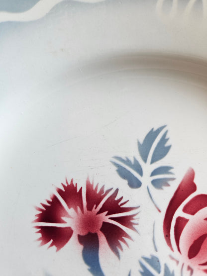 Assiettes plates rétro Digoin, Juliette