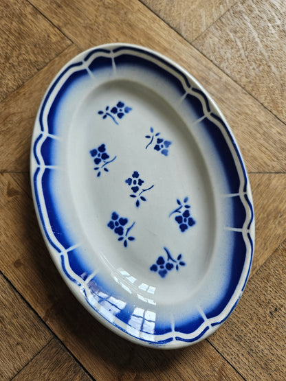 Ravier vintage Badonviller bleu