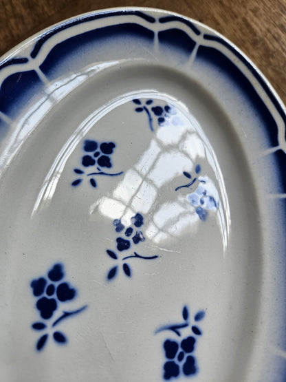 Ravier vintage Badonviller bleu