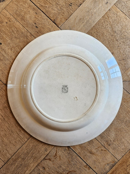 Plat rond Sarreguemines, liseré violet