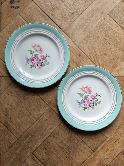 Assiettes plates dépareillées "Beaugency"