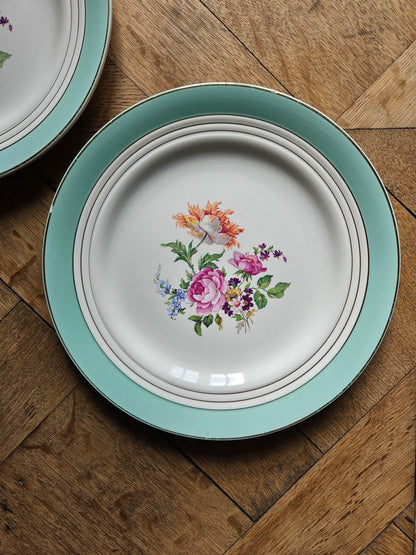 Assiettes plates dépareillées "Beaugency"
