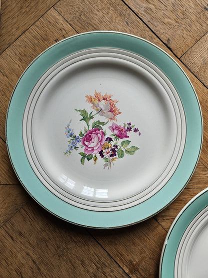 Assiettes plates dépareillées "Beaugency"