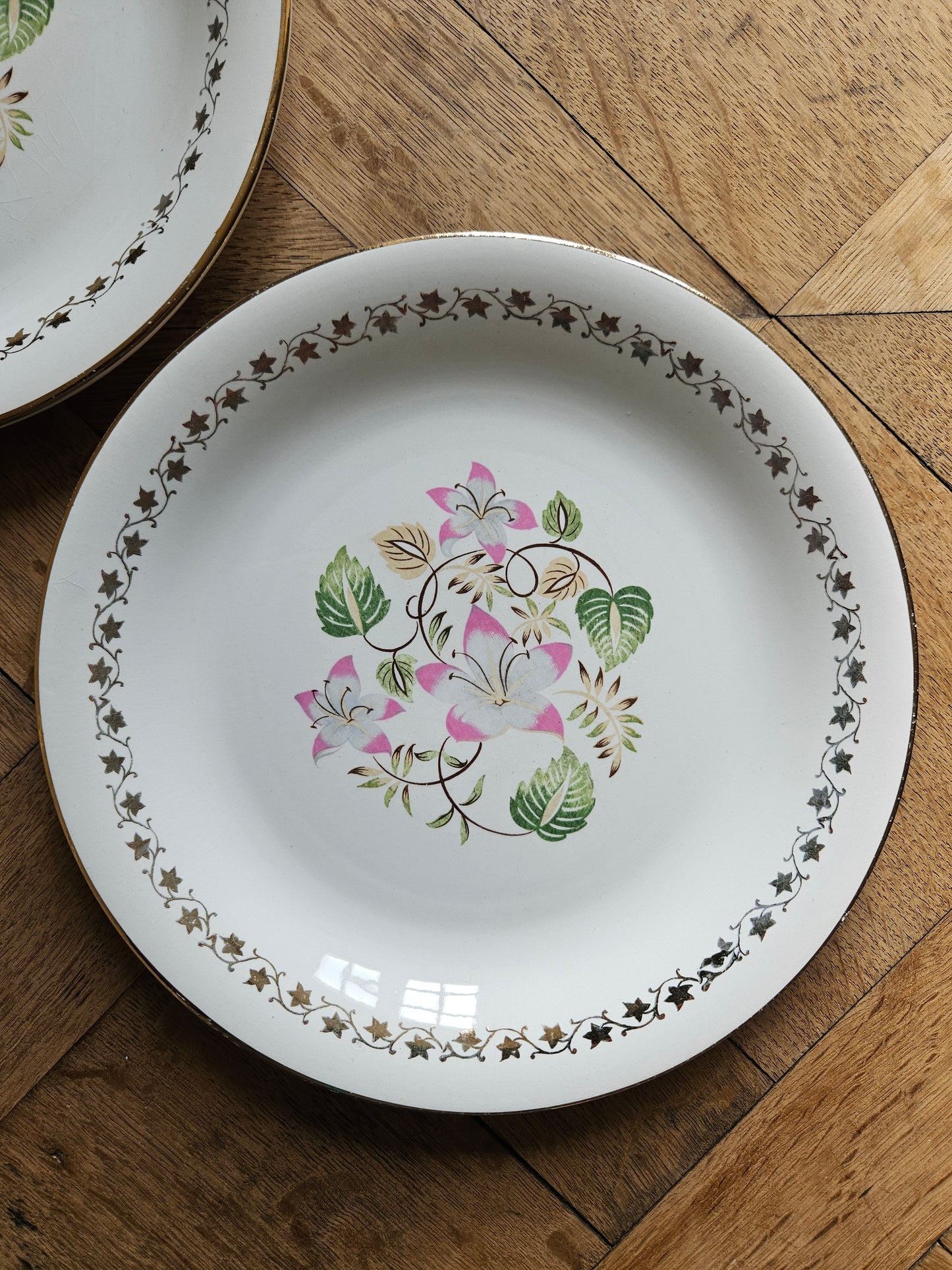 Assiettes plates dépareillées "Beaugency"