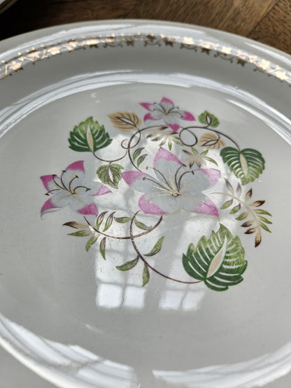 Assiettes plates dépareillées "Beaugency"