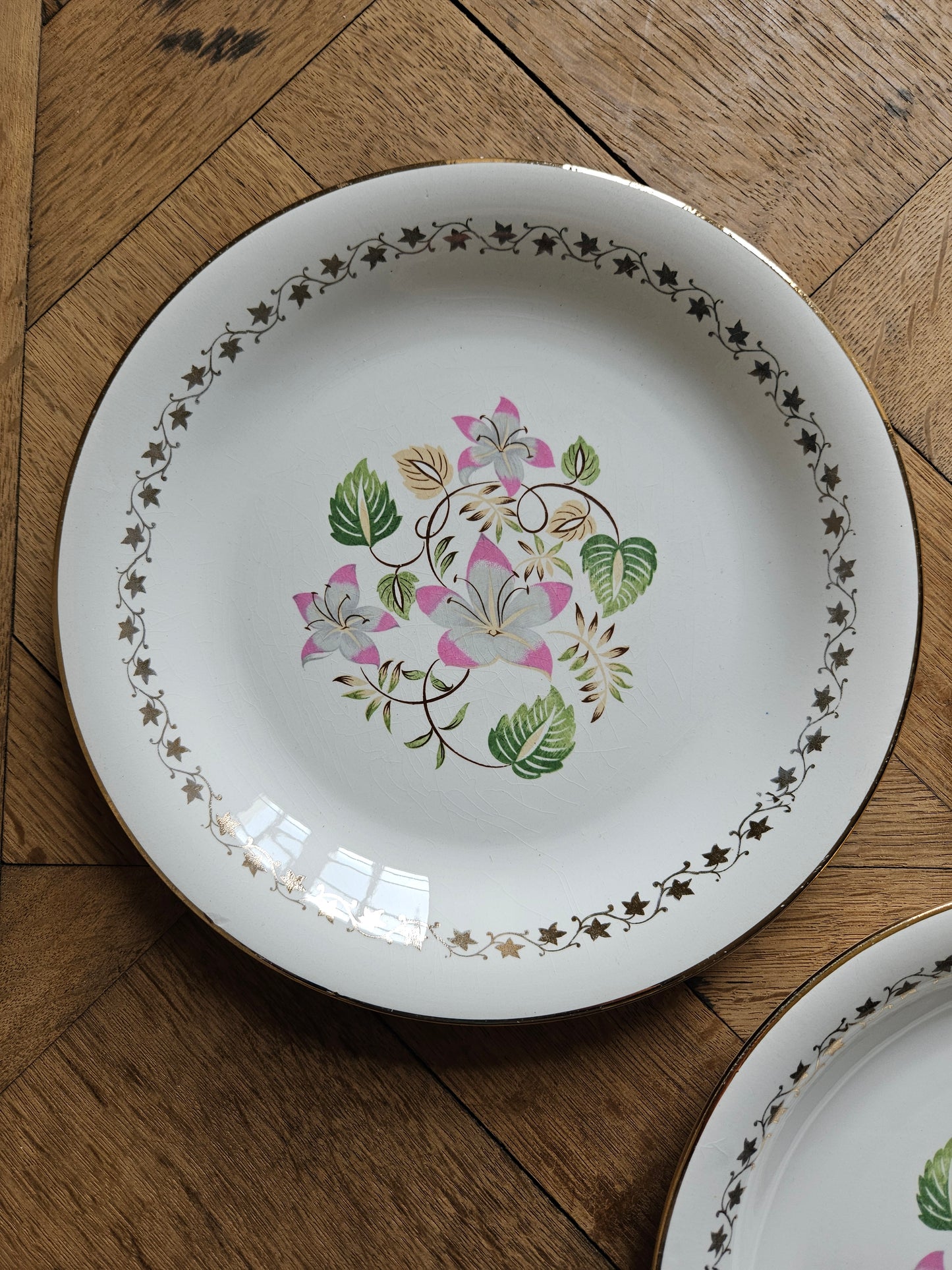 Assiettes plates dépareillées "Beaugency"