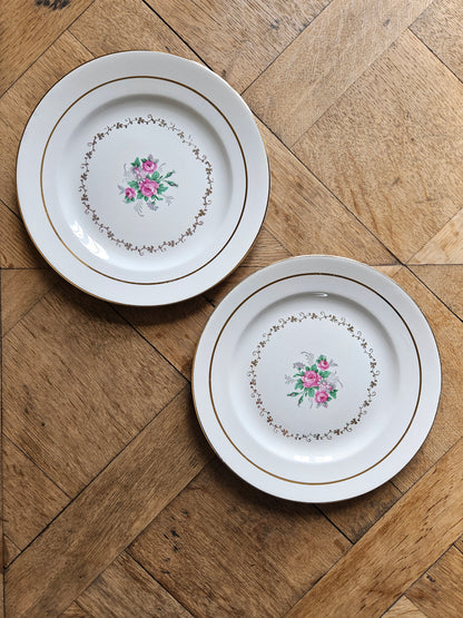 Assiettes plates dépareillées "Beaugency"