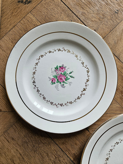 Assiettes plates dépareillées "Beaugency"