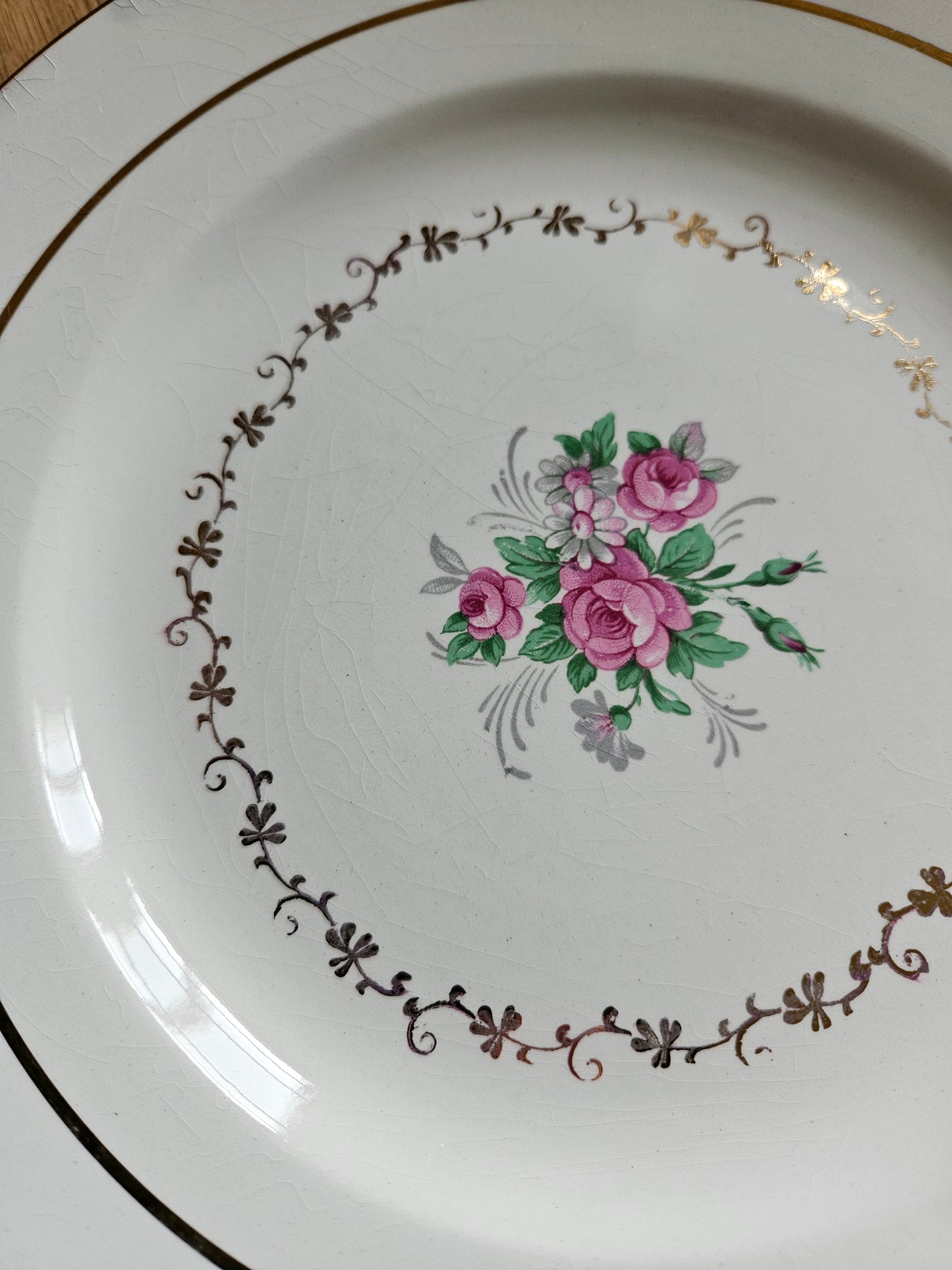 Assiettes plates dépareillées "Beaugency"