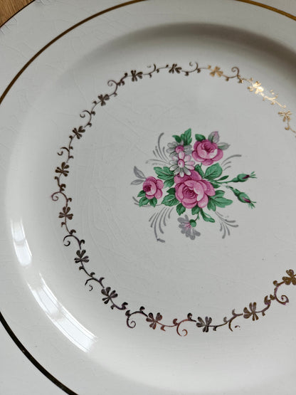 Assiettes plates dépareillées "Beaugency"
