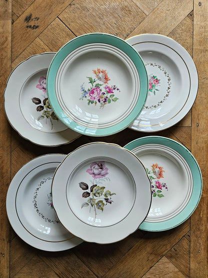 Assiettes creuses dépareillées "Beaugency"
