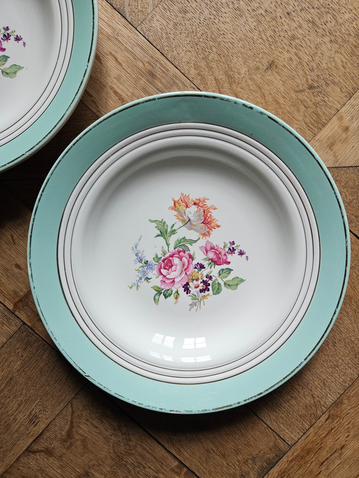 Assiettes creuses dépareillées "Beaugency"