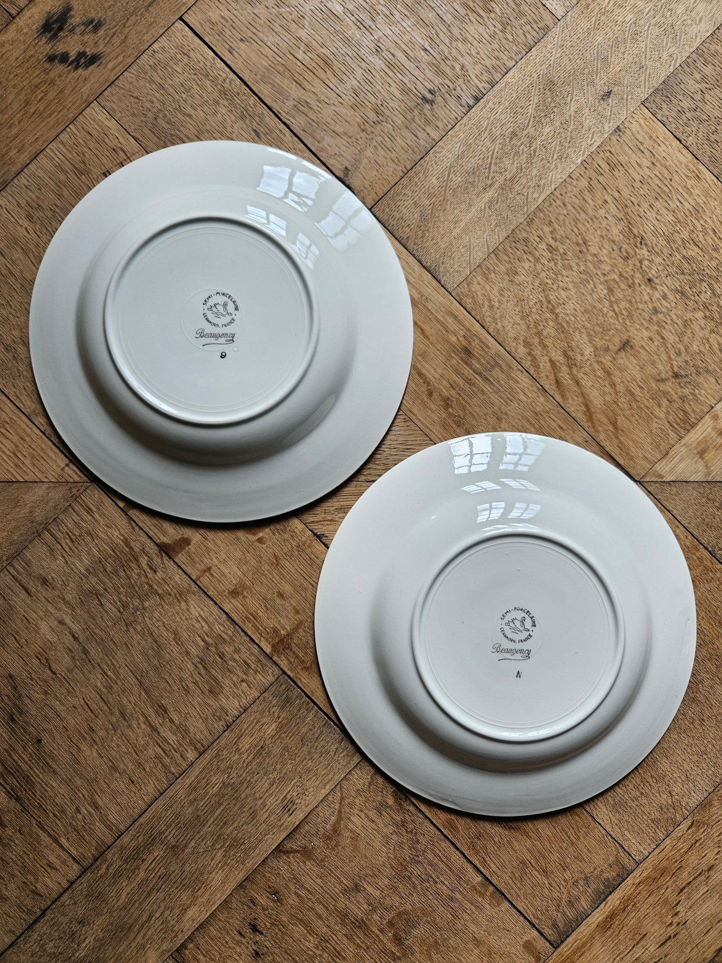 Assiettes creuses dépareillées "Beaugency"