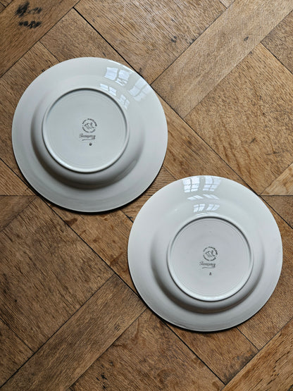Assiettes creuses dépareillées "Beaugency"