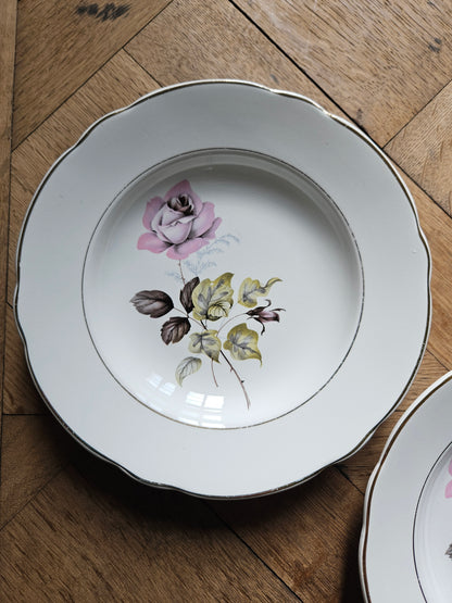 Assiettes creuses dépareillées "Beaugency"