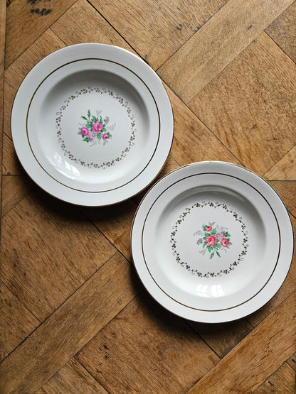 Assiettes creuses dépareillées "Beaugency"