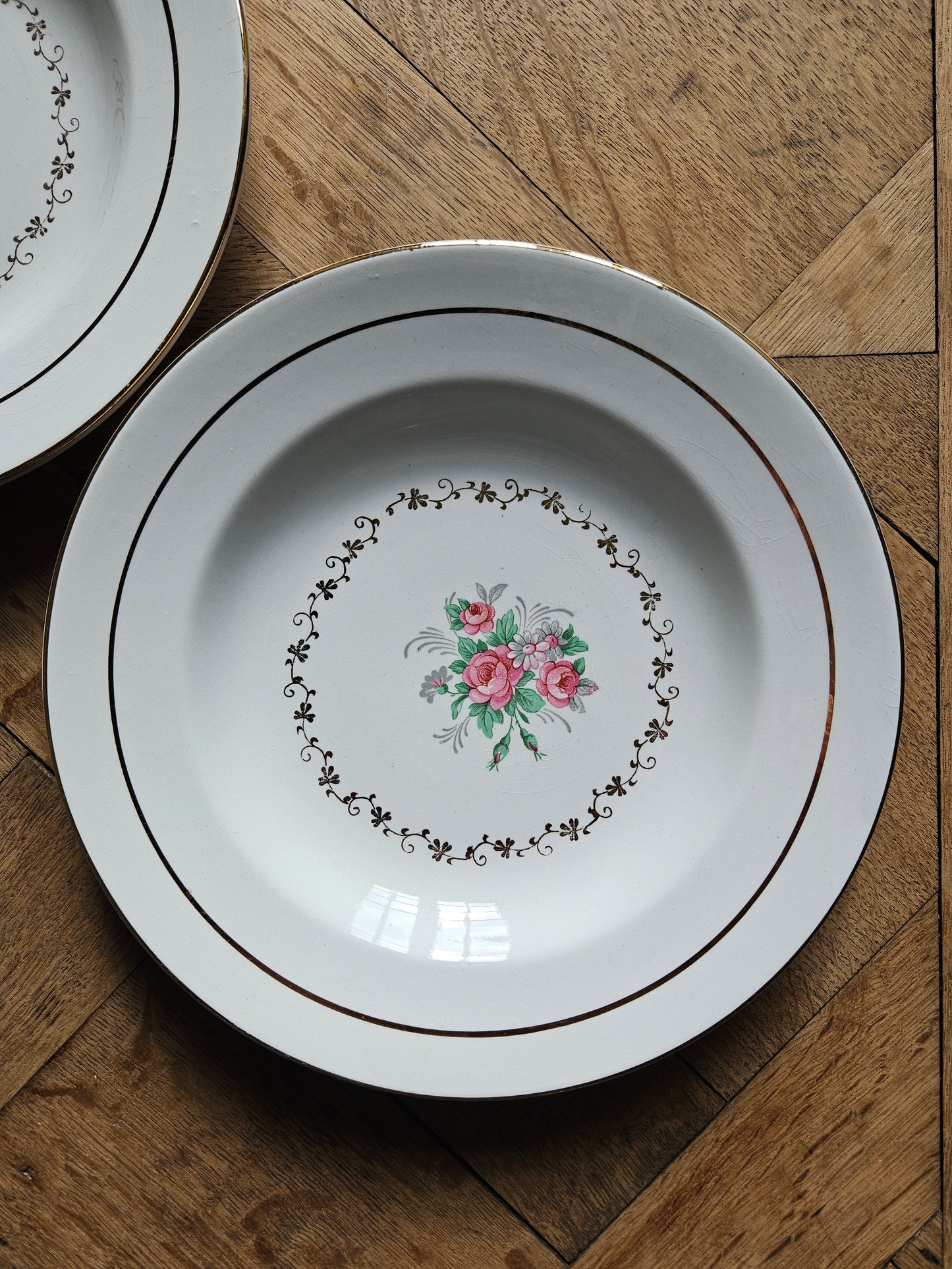 Assiettes creuses dépareillées "Beaugency"