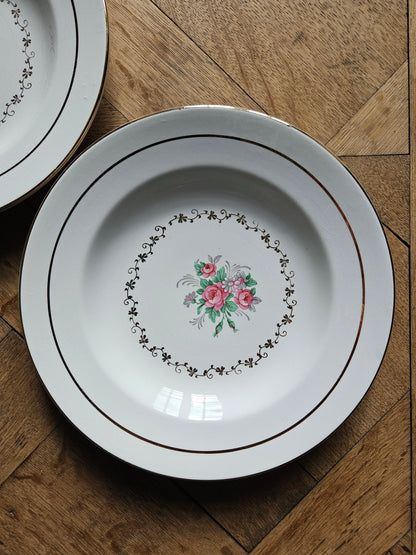 Assiettes creuses dépareillées "Beaugency"