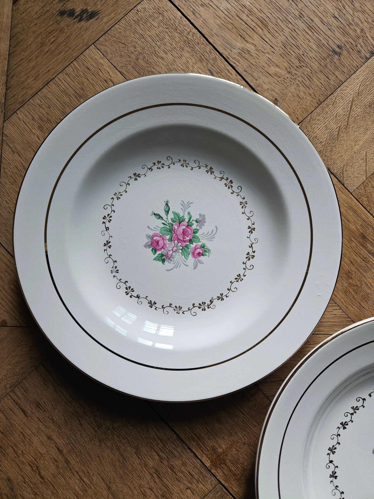 Assiettes creuses dépareillées "Beaugency"