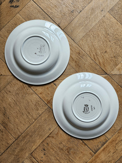 Assiettes creuses dépareillées "Beaugency"
