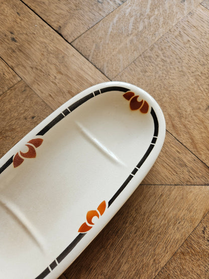 Porte-peigne rétro noir et orange