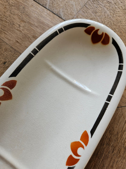 Porte-peigne rétro noir et orange