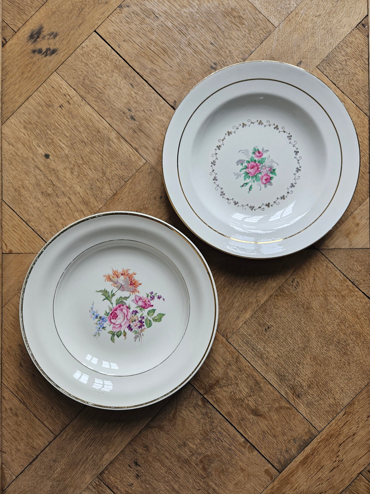 Assiettes creuses vintage 100% dépareillées