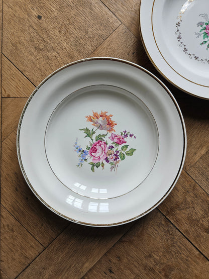 Assiettes creuses vintage 100% dépareillées