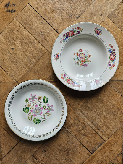 Assiettes creuses vintage 100% dépareillées